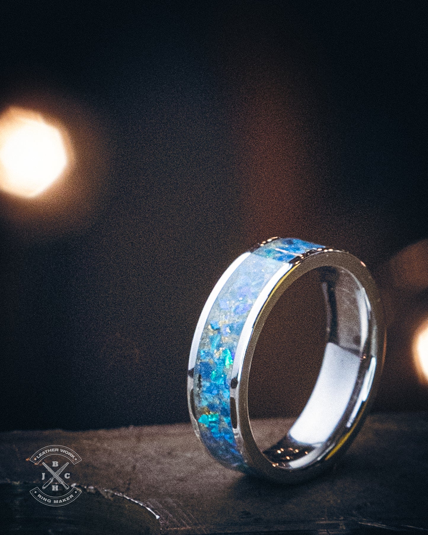 Cremation Ashes & Blue Opal Stones