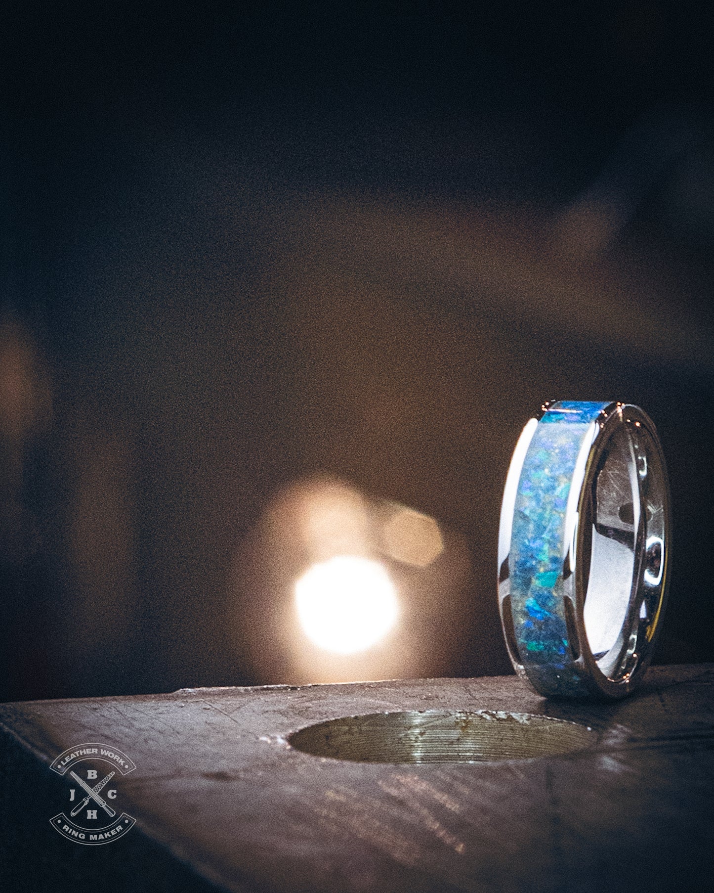 Cremation Ashes & Blue Opal Stones