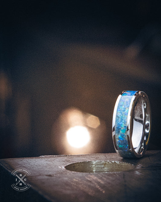 Cremation Ashes & Blue Opal Stones