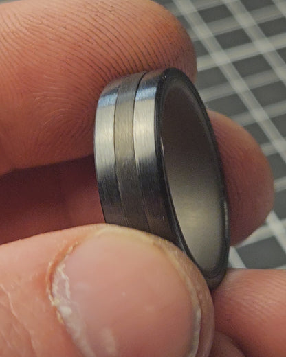 Black Titanium With Carbon Fiber & Acid Washed Titanium