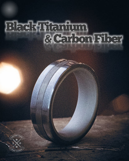 Black Titanium With Carbon Fiber & Acid Washed Titanium